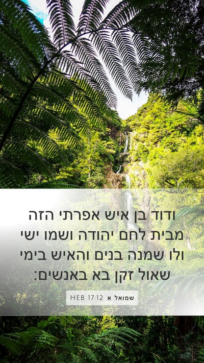שמואל א 17:12 HEB Bible Verse Image