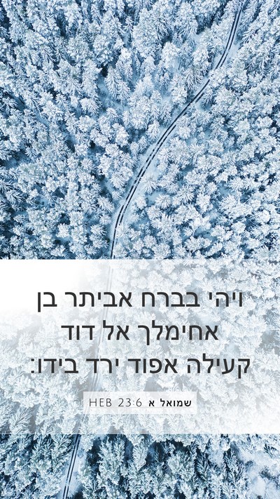 שמואל א 23:6 HEB Bible Verse Image