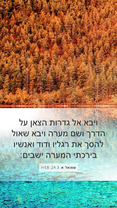 שמואל א 24:3 HEB Bible Verse Image