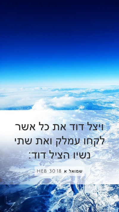 שמואל א 30:18 HEB Bible Verse Image