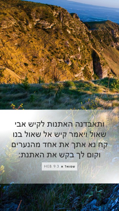 שמואל א 9:3 HEB Bible Verse Image