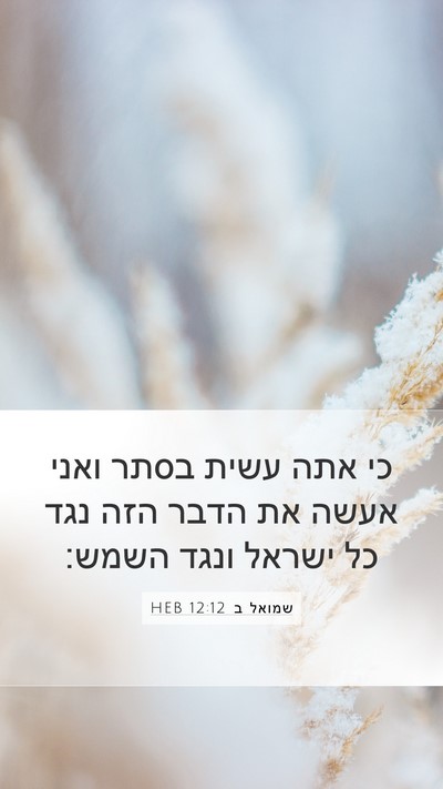 שמואל ב 12:12 HEB Bible Verse Image