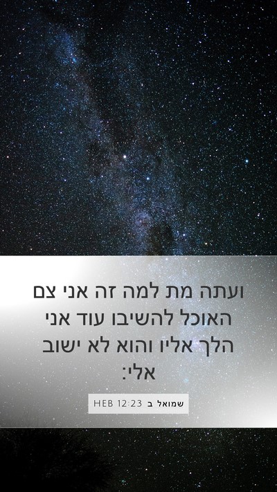 שמואל ב 12:23 HEB Mobile Phone Wallpaper - ועתה מת למה זה אני צם האוכל - Mobile Bible Verse Wallpaper