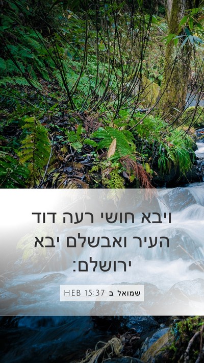 שמואל ב 15:37 HEB Bible Verse Image