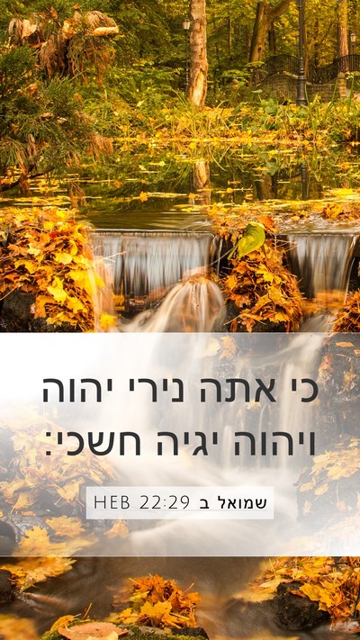 שמואל ב 22:29 HEB Bible Verse Image