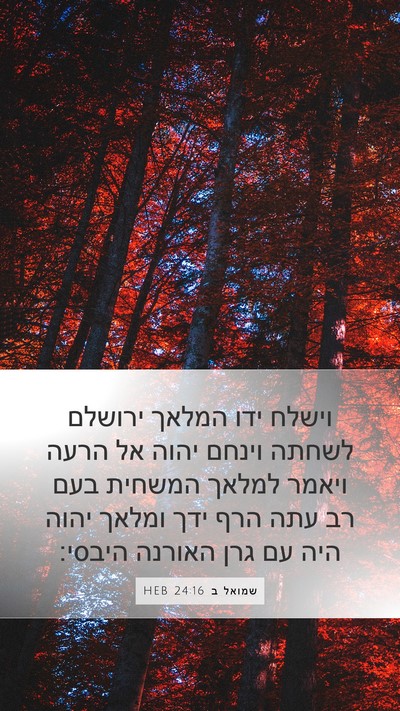 שמואל ב 24:16 HEB Bible Verse Image