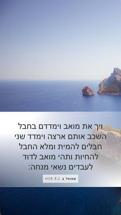 שמואל ב 8:2 HEB Bible Verse Image