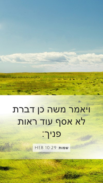 שמות 10:29 HEB Mobile Phone Wallpaper - ויאמר משה כן דברת לא אסף - Mobile Bible Verse Wallpaper