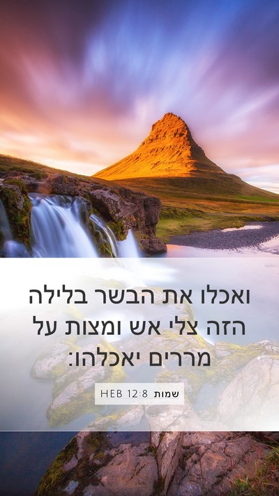 שמות 12:8 HEB Bible Verse Image
