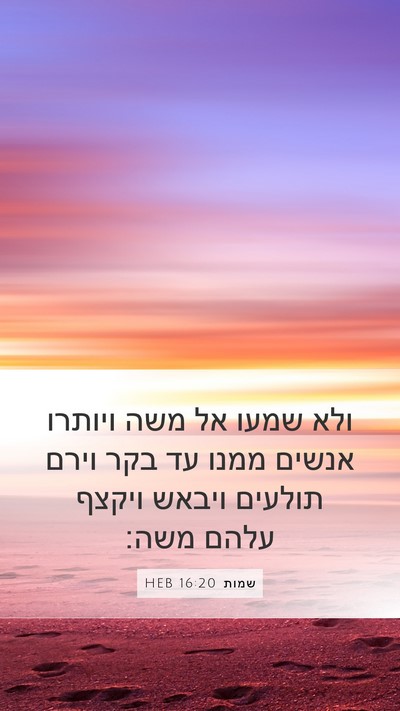 שמות 16:20 HEB Bible Verse Image