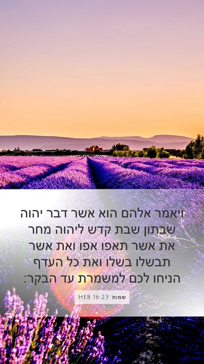 שמות 16:23 HEB Bible Verse Image