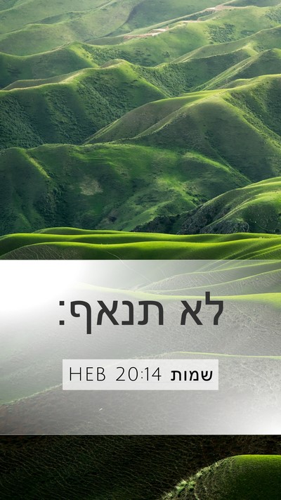 שמות 20:14 HEB Bible Verse Image