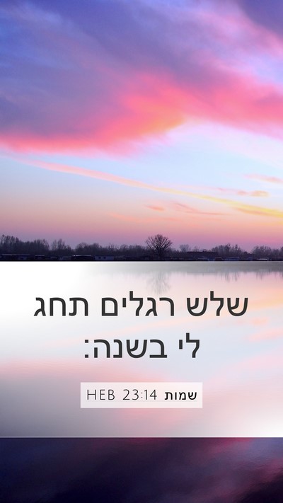 שמות 23:14 HEB Bible Verse Image
