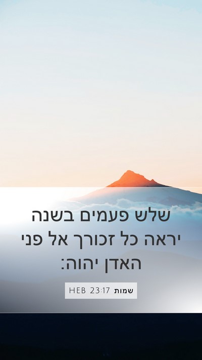 שמות 23:17 HEB Bible Verse Image