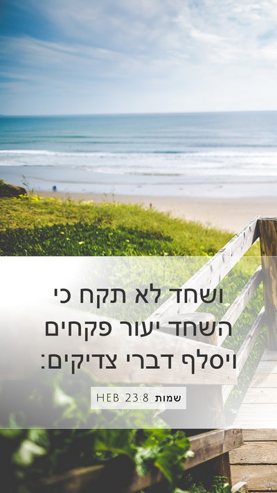 שמות 23:8 HEB Bible Verse Image