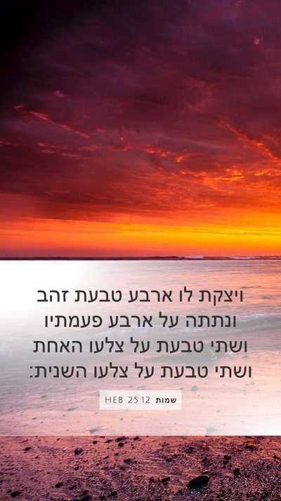 שמות 25:12 HEB Bible Verse Image