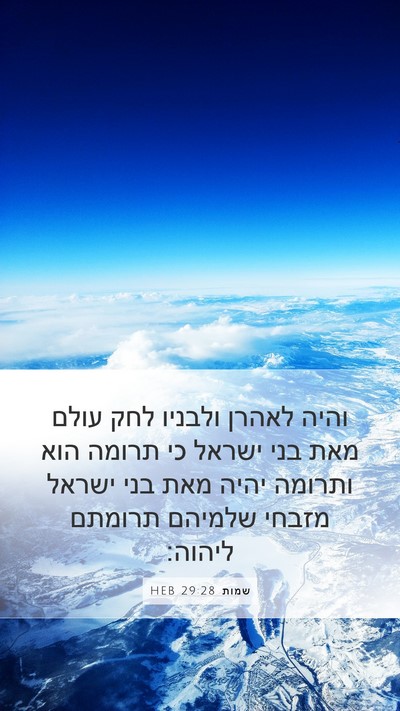 שמות 29:28 HEB Bible Verse Image