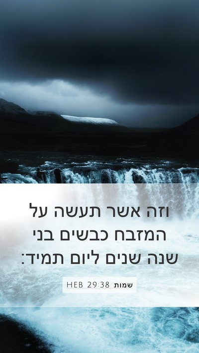 שמות 29:38 HEB Bible Verse Image