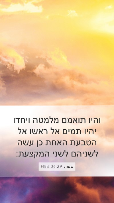שמות 36:29 HEB Bible Verse Image
