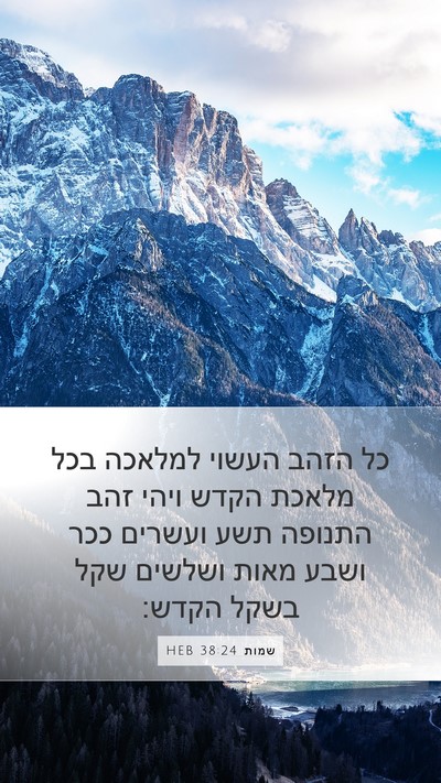 שמות 38:24 HEB Bible Verse Image