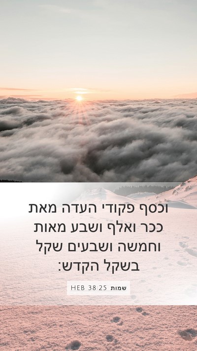 שמות 38:25 HEB Bible Verse Image