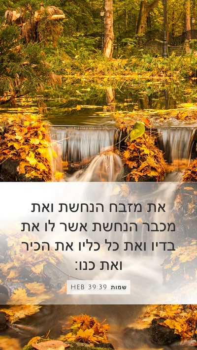 שמות 39:39 HEB Bible Verse Image