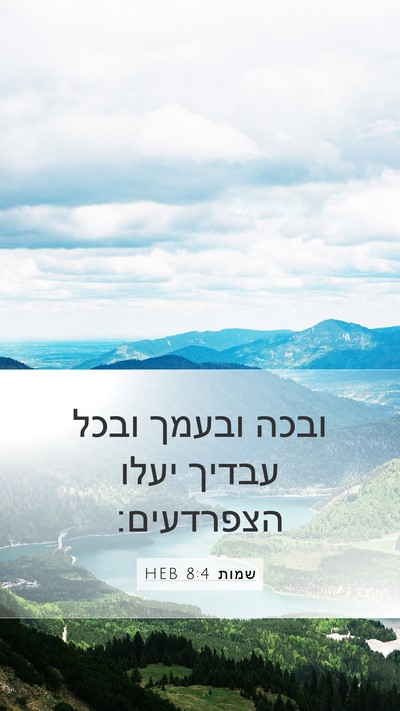 שמות 8:4 HEB Mobile Phone Wallpaper - ובכה ובעמך ובכל עבדיך יעלו - Mobile Bible Verse Wallpaper