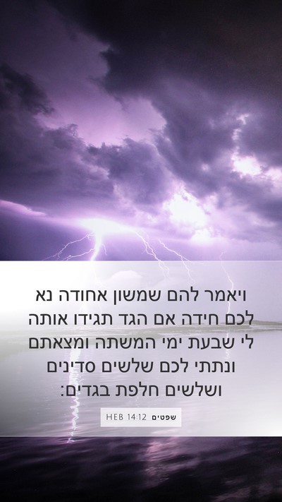 שפטים 14:12 HEB Bible Verse Image