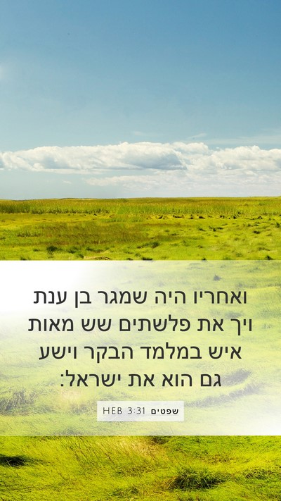 שפטים 3:31 HEB Bible Verse Image