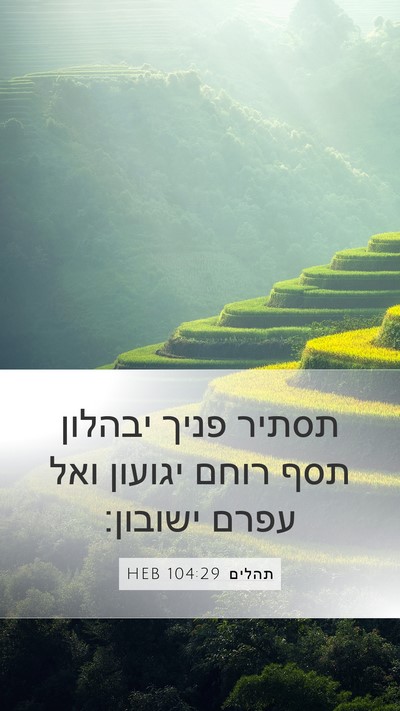 תהלים 104:29 HEB Bible Verse Image