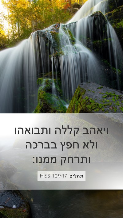 תהלים 109:17 HEB Bible Verse Image