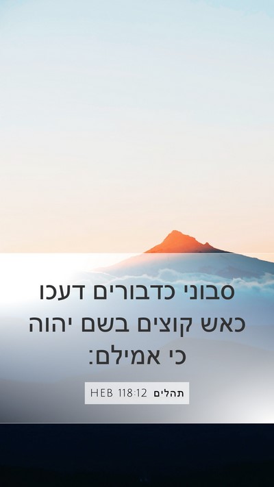 תהלים 118:12 HEB Bible Verse Image
