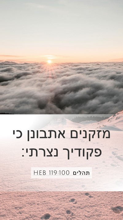 תהלים 119:100 HEB Bible Verse Image