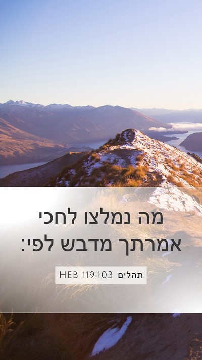 תהלים 119:103 HEB Bible Verse Image