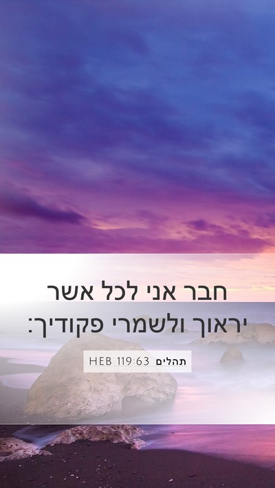 תהלים 119:63 HEB Bible Verse Image