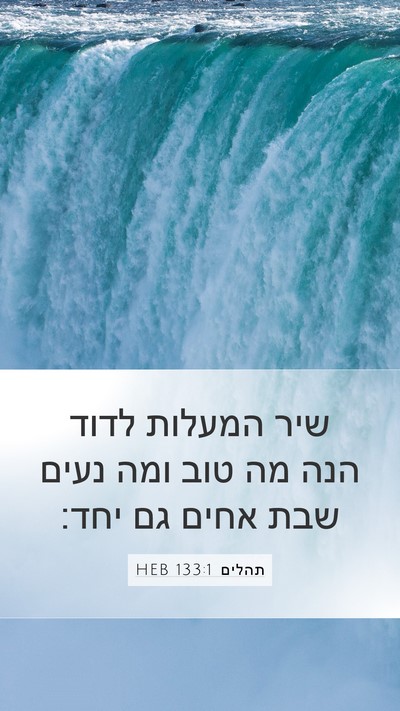 תהלים 133:1 HEB Bible Verse Image