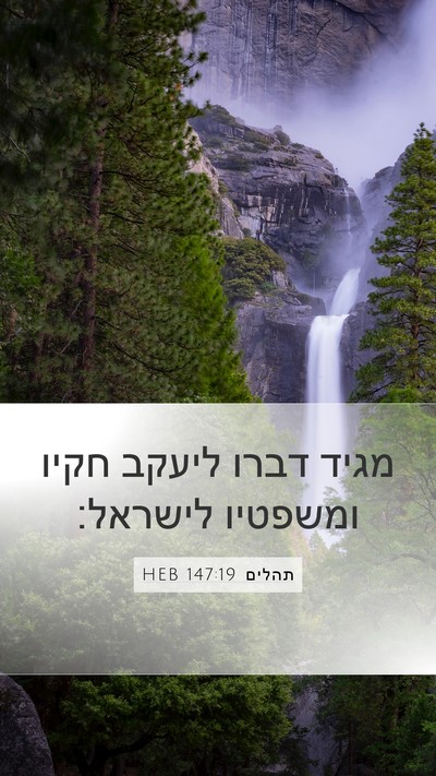 תהלים 147:19 HEB Bible Verse Image
