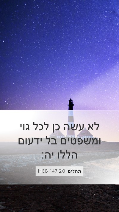 תהלים 147:20 HEB Bible Verse Image