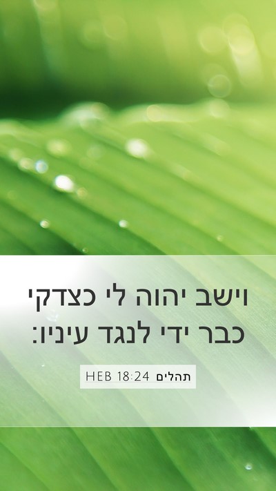 תהלים 18:24 HEB Bible Verse Image