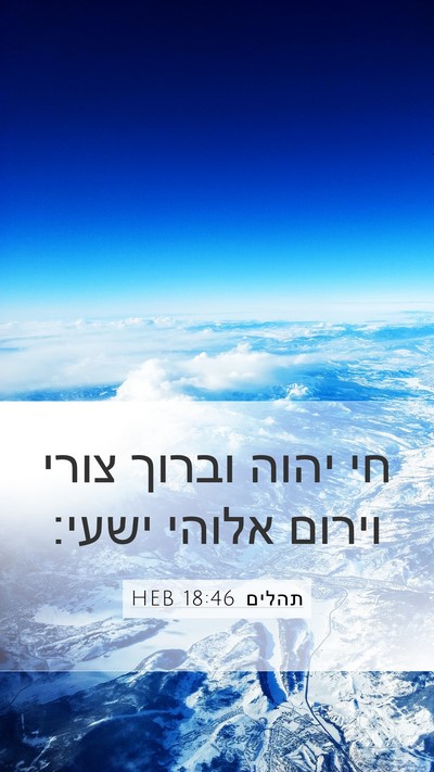 תהלים 18:46 HEB Bible Verse Image