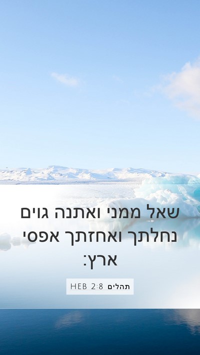 תהלים 2:8 HEB Bible Verse Image