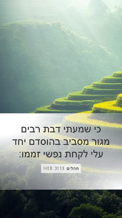תהלים 31:13 HEB Bible Verse Image