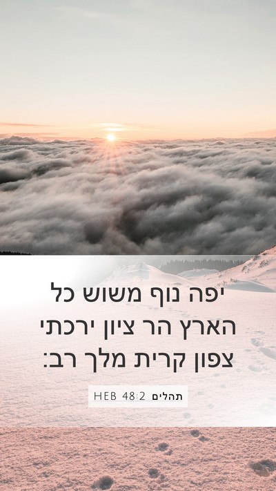 תהלים 48:2 HEB Bible Verse Image