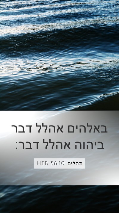 תהלים 56:10 HEB Bible Verse Image