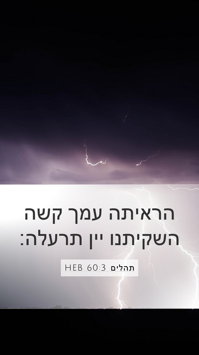 תהלים 60:3 HEB Bible Verse Image
