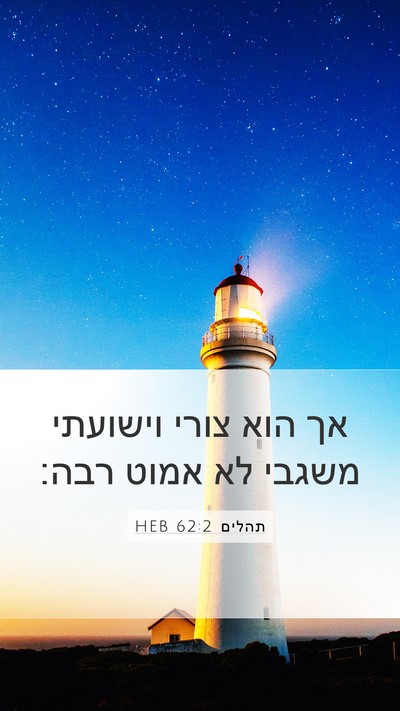 תהלים 62:2 HEB Bible Verse Image
