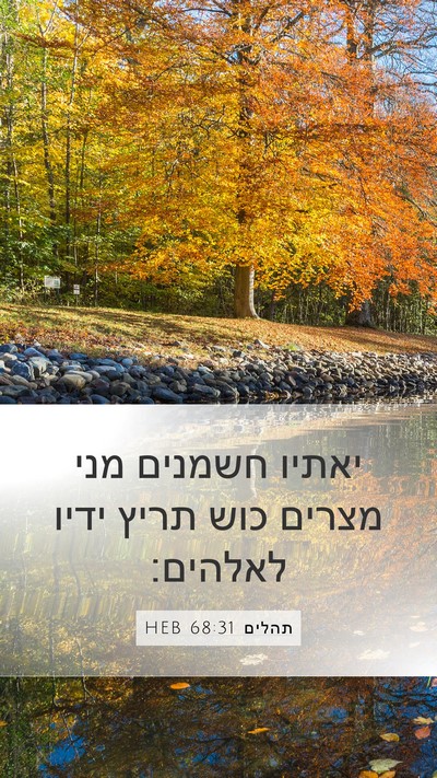 תהלים 68:31 HEB Bible Verse Image