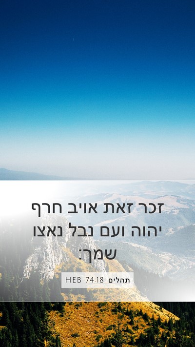 תהלים 74:18 HEB Bible Verse Image