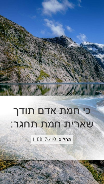 תהלים 76:10 HEB Bible Verse Image