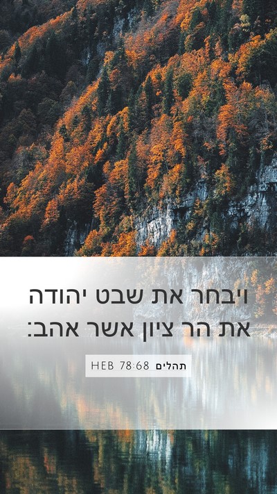 תהלים 78:68 HEB Bible Verse Image